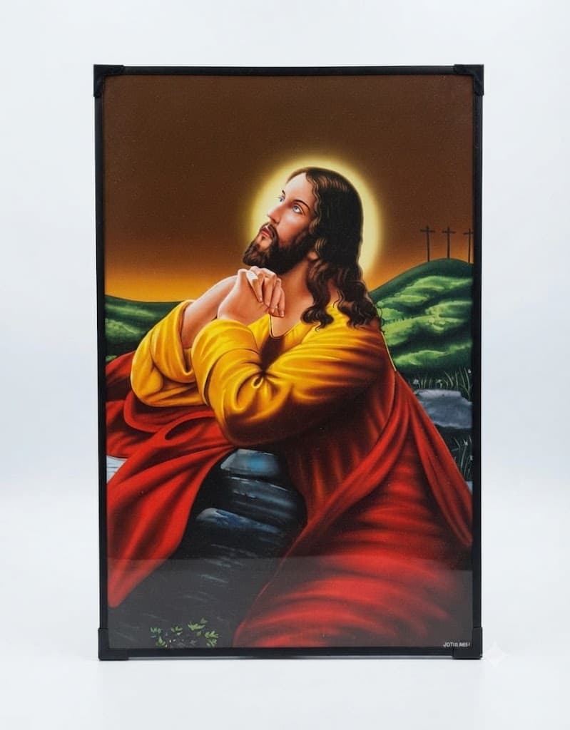 Jesus Christ Praying,Gethsemane Silk Print Photo