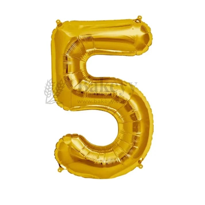 Metallic Gold Number Foil Balloon | Party Decoration | Pack of 1